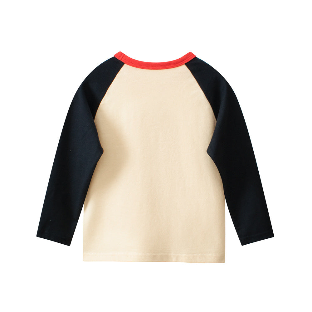 Autumn Baby Kids Boys Letters and Cartoon Print Long Sleeves Crew