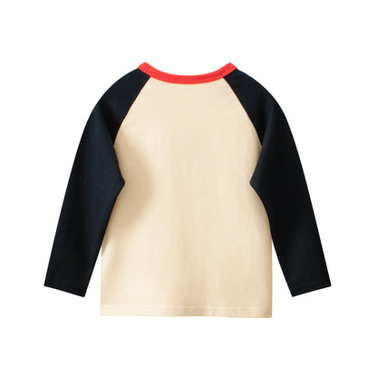 Autumn Baby Kids Boys Letters and Cartoon Print Long Sleeves Crew Neck Cute Top Shirt, MyKids-USA®, Baby & Toddler Tops, MyKids-USA -  -  -  -  -  -  - 