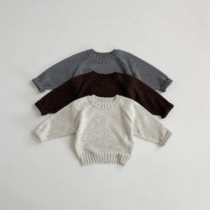 Arrival Spring and Autumn Baby Kids Unisex Dots Pattern Knitted Pullover Sweater