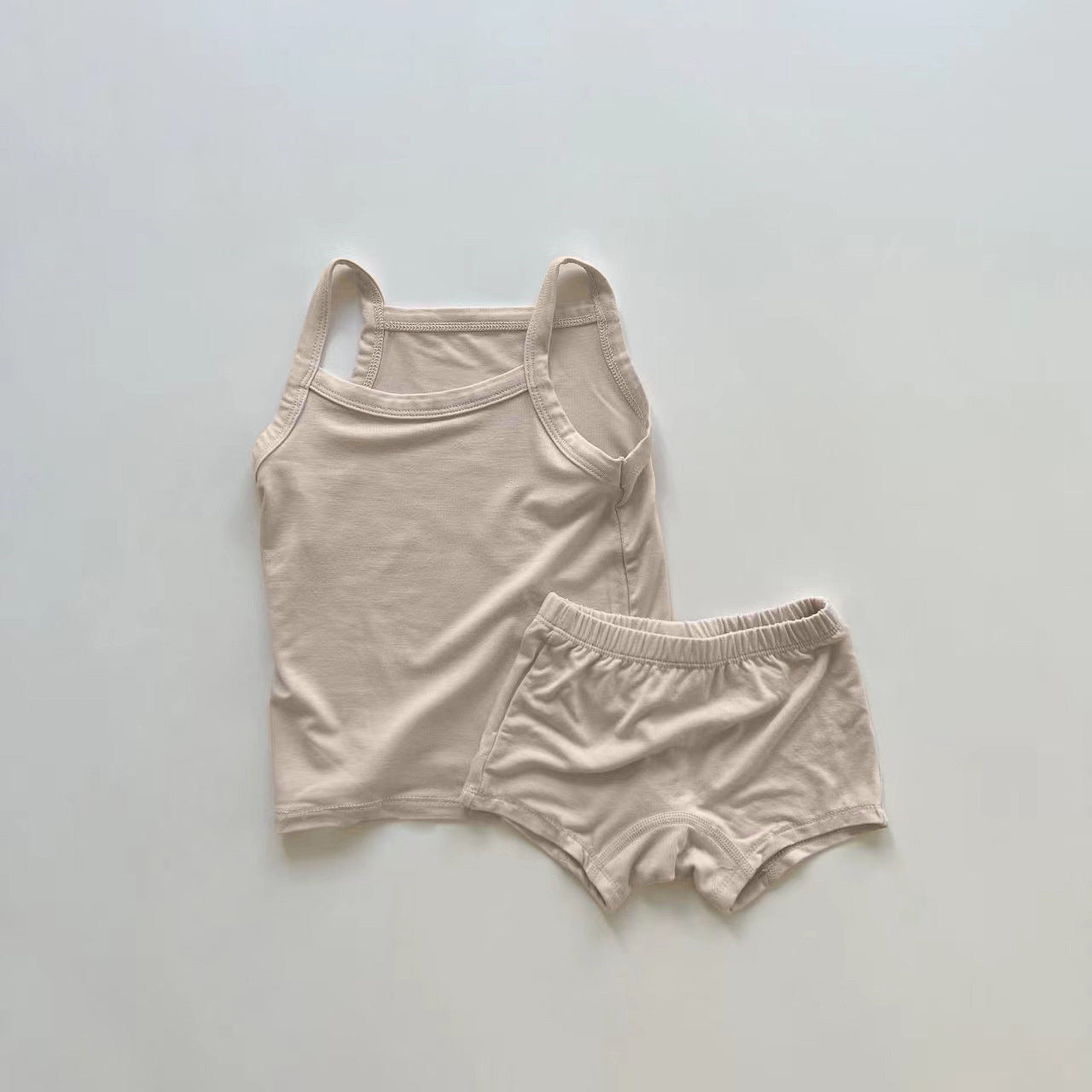 Arrival Summer Baby Unisex Sleeveless Simple Plain Vest and Shorts Clothing Set