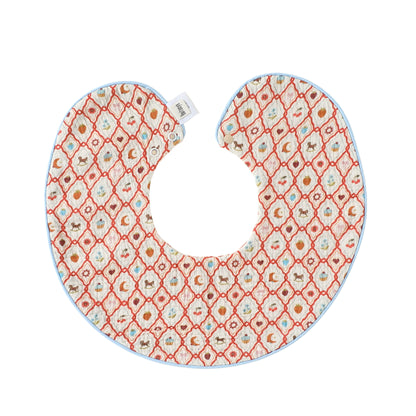 Adorable Fruits Cartoon Pattern Snap-on Round Shaped Bib, MyKids-USA®, Bibs, MyKids-USA - Size/Age - S (0-1Y) - Color - Pink -  -  - TR2605202207-E.
