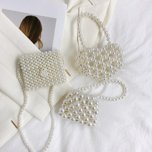 Stylish Cute Carry-On Girls’ Portable Beaded Beige Princess Crossbody Handbag, MyKids-USA®, Handbags, MyKids-USA -  -  -  -  -  -  - 