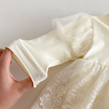 Spring Arrival Baby Girls Long Sleeves Flowers Embroidered Pattern Bodysuit, MyKids-USA®, Bodysuits, MyKids-USA -  -  -  -  -  -  - .