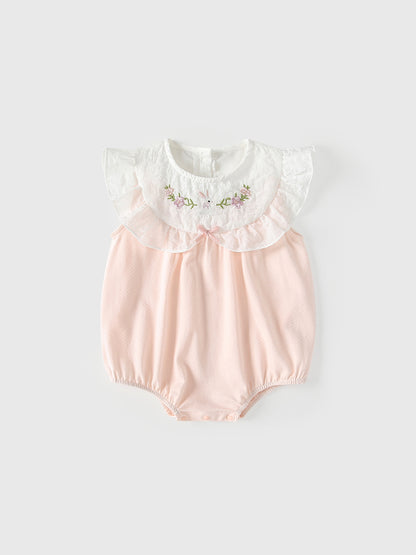 Summer Arrival Baby Girls Sleeveless Flowers Embroidered Pattern Bodysuits, MyKids-USA®, Baby & Children's One-Pieces, MyKids-USA - Size/Age - 66 (3-6M) - Color - Light Pink -  -  - TR2605072314-A.