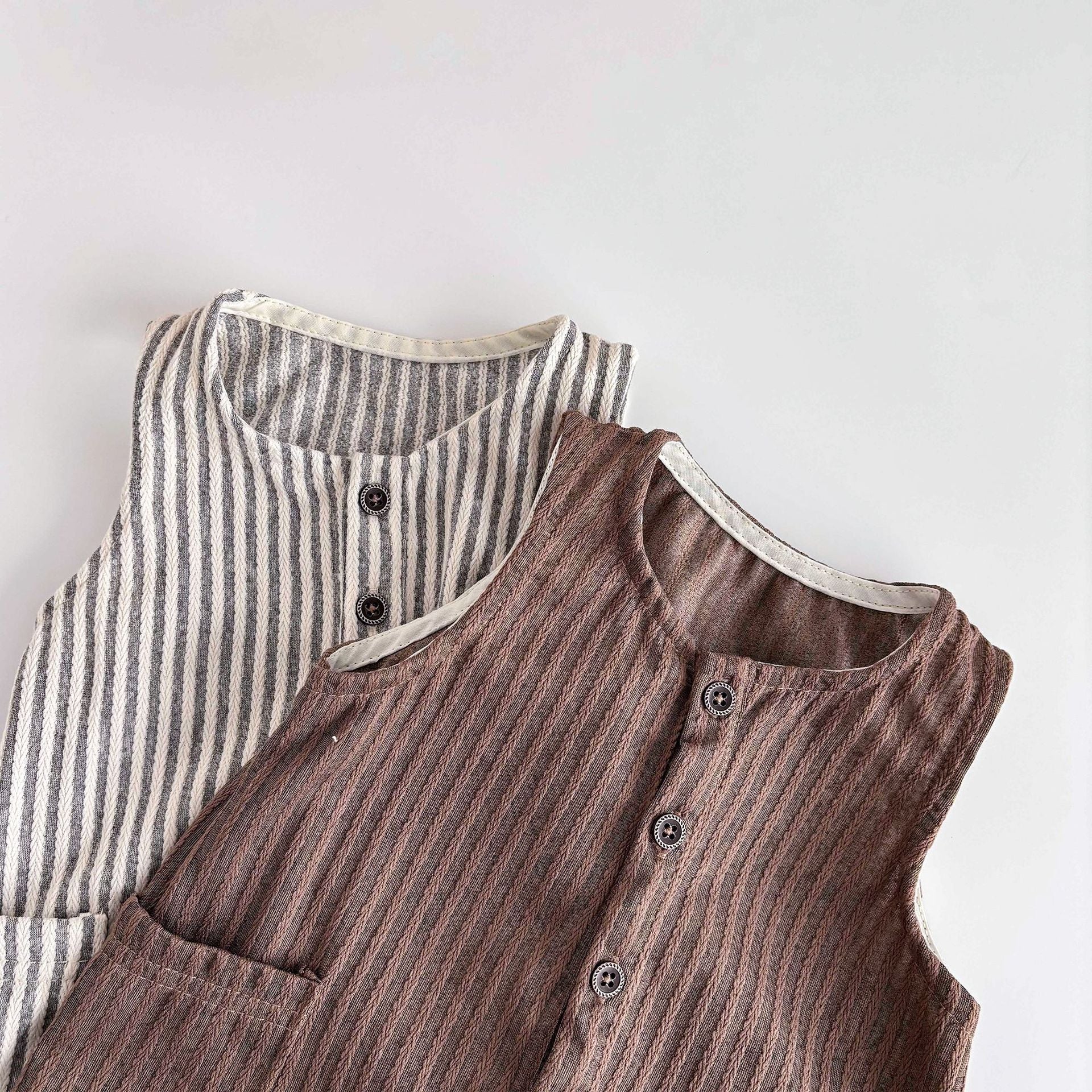 Summer Arrival Baby Unisex Casual Striped Pattern Sleeveless Rompers, MyKids-USA®, Baby One-Pieces, MyKids-USA -  -  -  -  -  -  - 