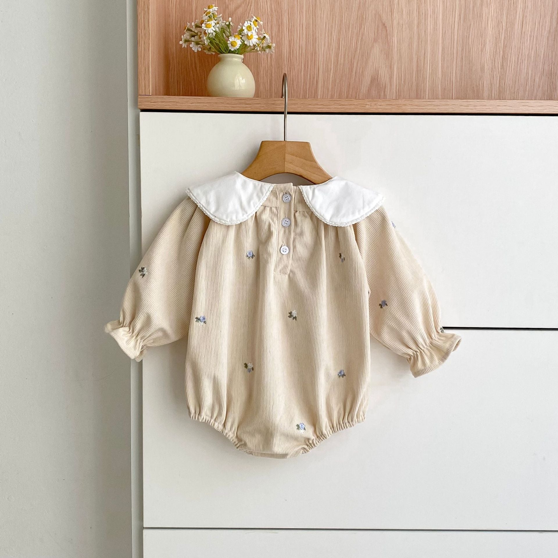 Autumn Baby Kids Girls Flowers Embroidered Pattern Long-sleeved Onesies and Dress – Princess Sister Matching Set, MyKids-USA®, Baby & Toddler Dresses, MyKids-USA -  -  -  -  -  -  - 