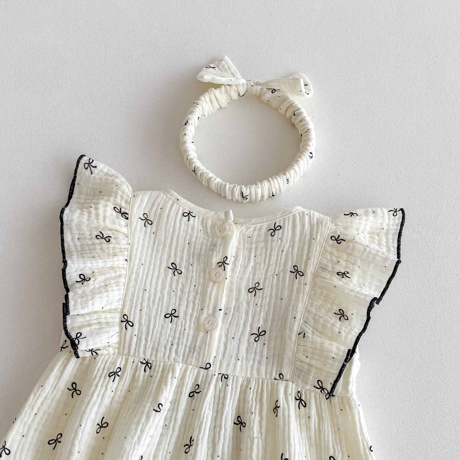 Summer Arrival Baby Girls Cute Fly Sleeves Butterfly-bows Pattern Onesies, MyKids-USA®, Baby One-Pieces, MyKids-USA -  -  -  -  -  -  - 