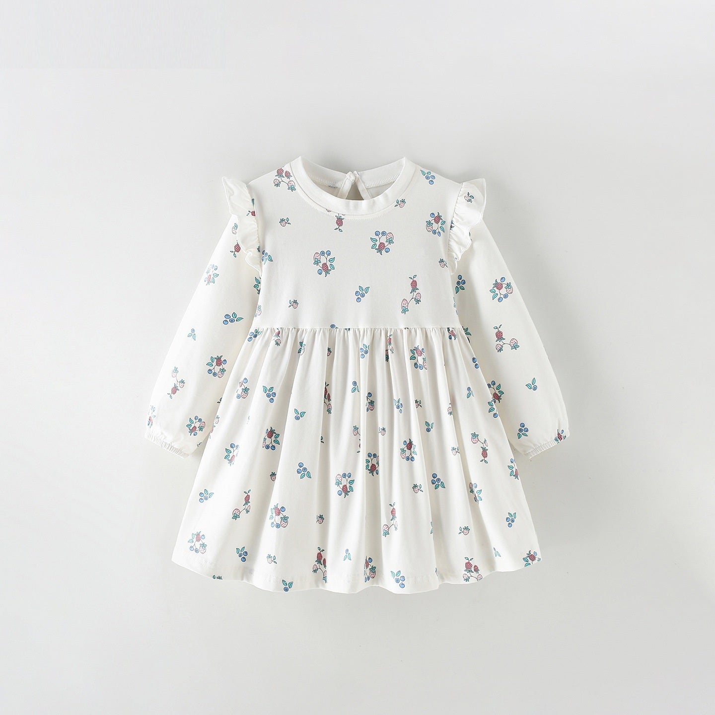 MyKids-USA® Autumn Arrival Baby Kids Girls Flowers Pattern Long Sleeves Dress