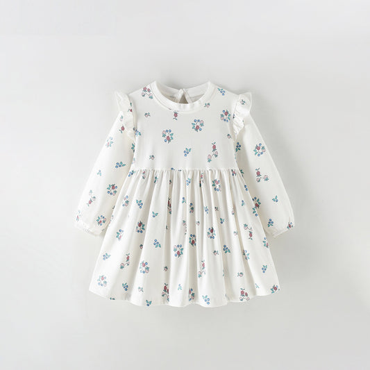 MyKids-USA® Autumn Arrival Baby Kids Girls Flowers Pattern Long Sleeves Dress