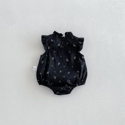 Summer Arrival Baby Girls Fly Sleeves Ruffle Neck Floral Bodysuit, MyKids-USA®, Bodysuits, MyKids-USA -  -  -  -  -  -  - .