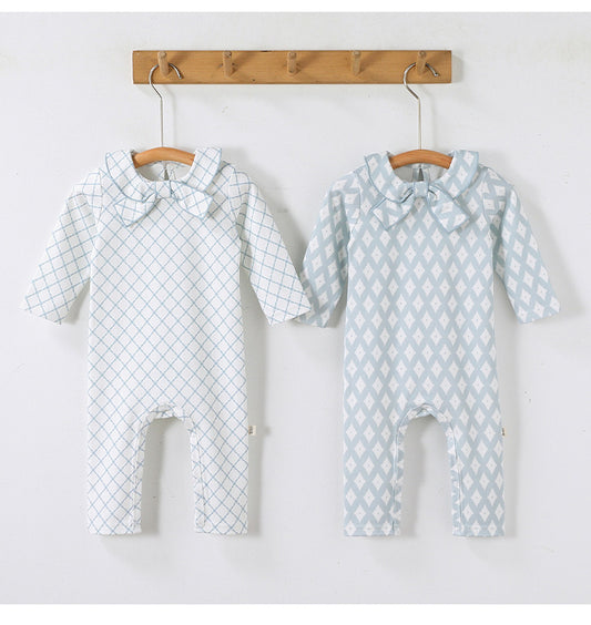 Spring and Autumn Arrival Baby Unisex Long Sleeves Simple Pattern Navy Collar Rompers, MyKids-USA®, Baby One-Pieces, MyKids-USA -  -  -  -  -  -  - .