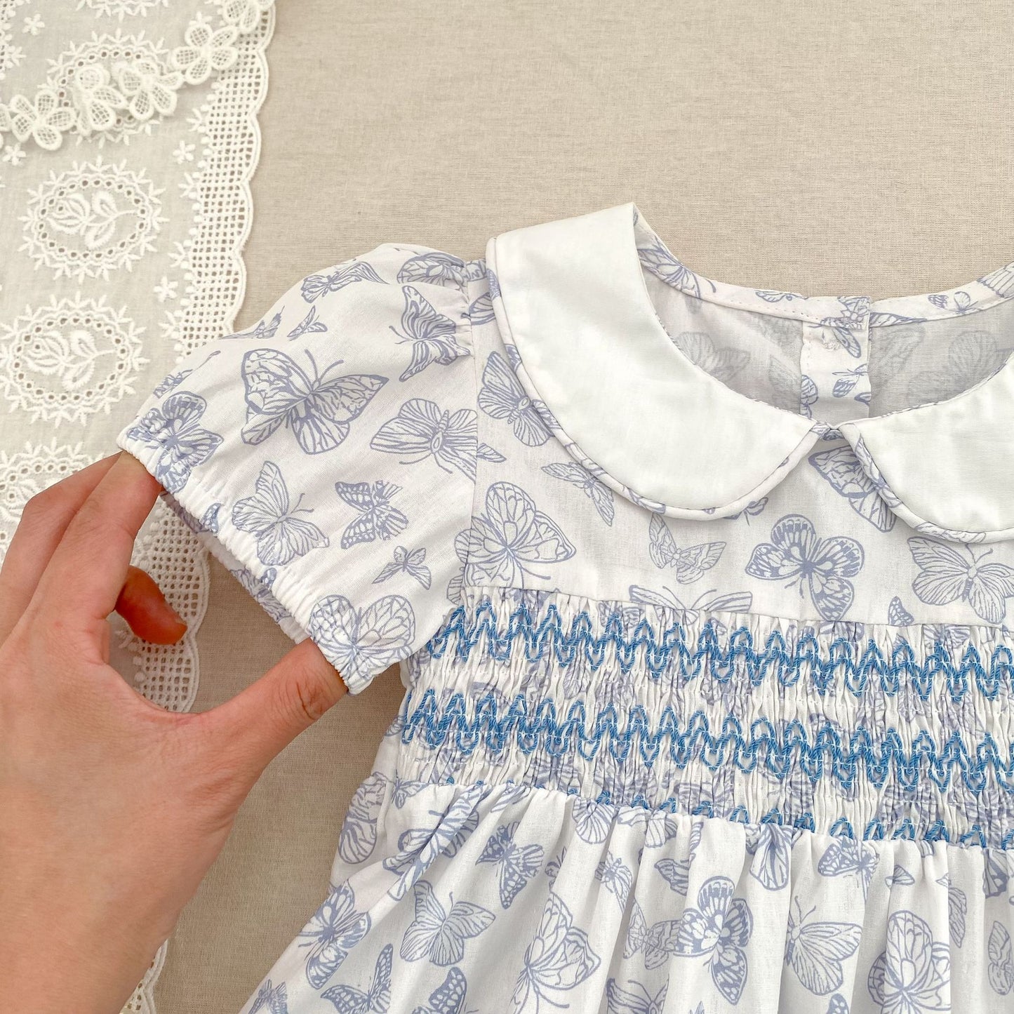 Summer Girls Arrival Butterfly Pattern Short Sleeves Onesies and Girls’ Dress – Princess Sister Matching Set, MyKids-USA®, Baby & Toddler Dresses, MyKids-USA -  -  -  -  -  -  - 