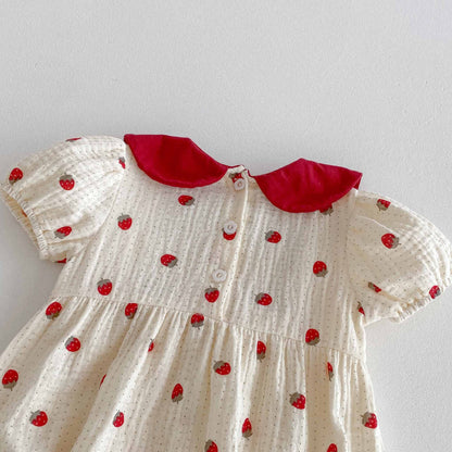 Summer Arrival Baby Girls Cute Short Sleeves Fruits Pattern Onesies, MyKids-USA®, Baby One-Pieces, MyKids-USA -  -  -  -  -  -  - 