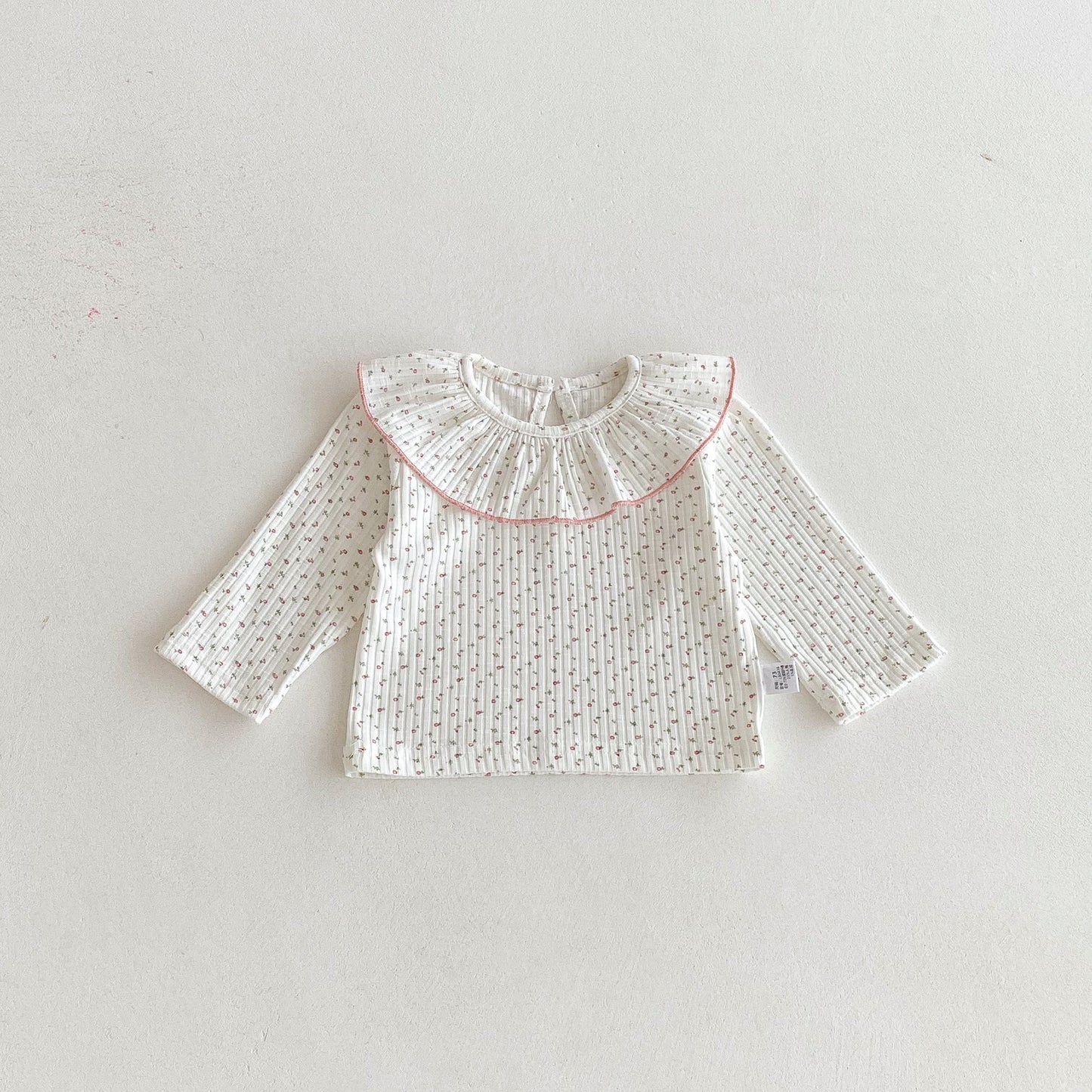 Autumn Arrival Baby Girls Flowers Pattern Long Sleeves Top with Collar, MyKids-USA®, Shirts, MyKids-USA - Size/Age - 73 (6-9M) - Color - Beige -  -  - TR2509222325-A