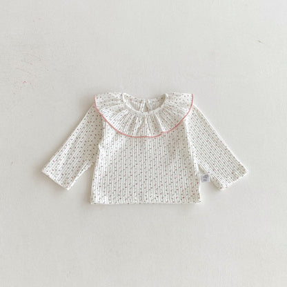 Autumn Arrival Baby Girls Flowers Pattern Long Sleeves Top with Collar, MyKids-USA®, Shirts, MyKids-USA - Size/Age - 73 (6-9M) - Color - Beige -  -  - TR2509222325-A