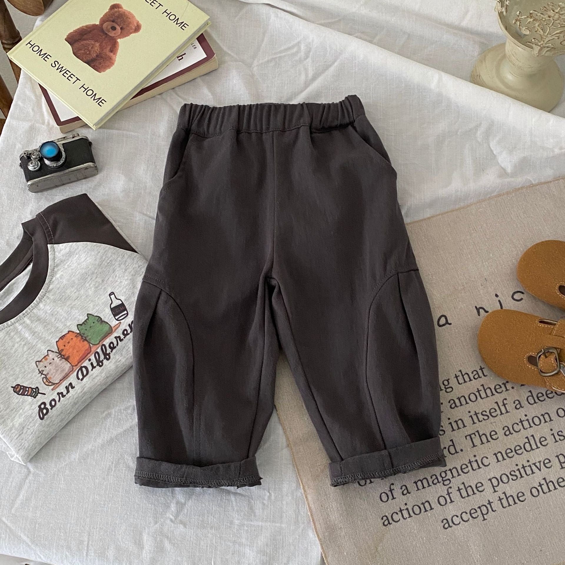 Autumn and Spring Arrival Casual American Style Plain Pants, MyKids-USA®, Trousers, MyKids-USA -  -  -  -  -  -  - 