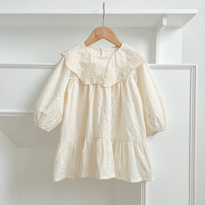 Arrival Autumn Baby Kids Girls Solid Color Flowers and Geometric Pattern Embroidery Long Sleeves Onesies and Dress – Princess Sister Matching Set, MyKids-USA®, Baby & Toddler Outfits, MyKids-USA -  -  -  -  -  -  - 