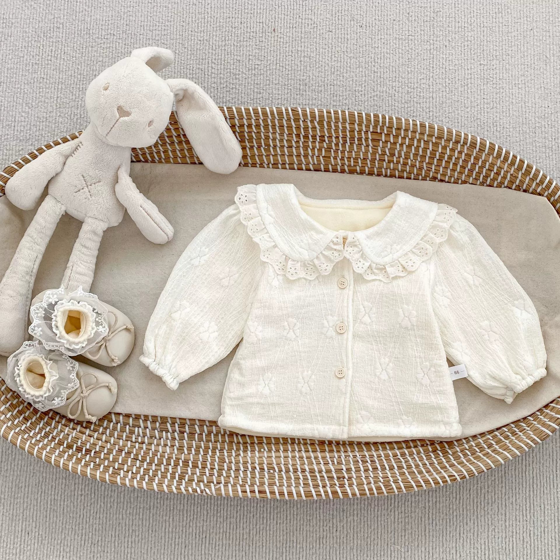 Spring and Autumn Baby Kids Girls Geometric Pattern Long Sleeves Warm Top and Sleeveless Rompers Overalls, MyKids-USA®, Baby & Toddler Outfits, MyKids-USA - Size/Age - 66 (3-6M) - Color - Apricot -  -  - TR2509082257-A