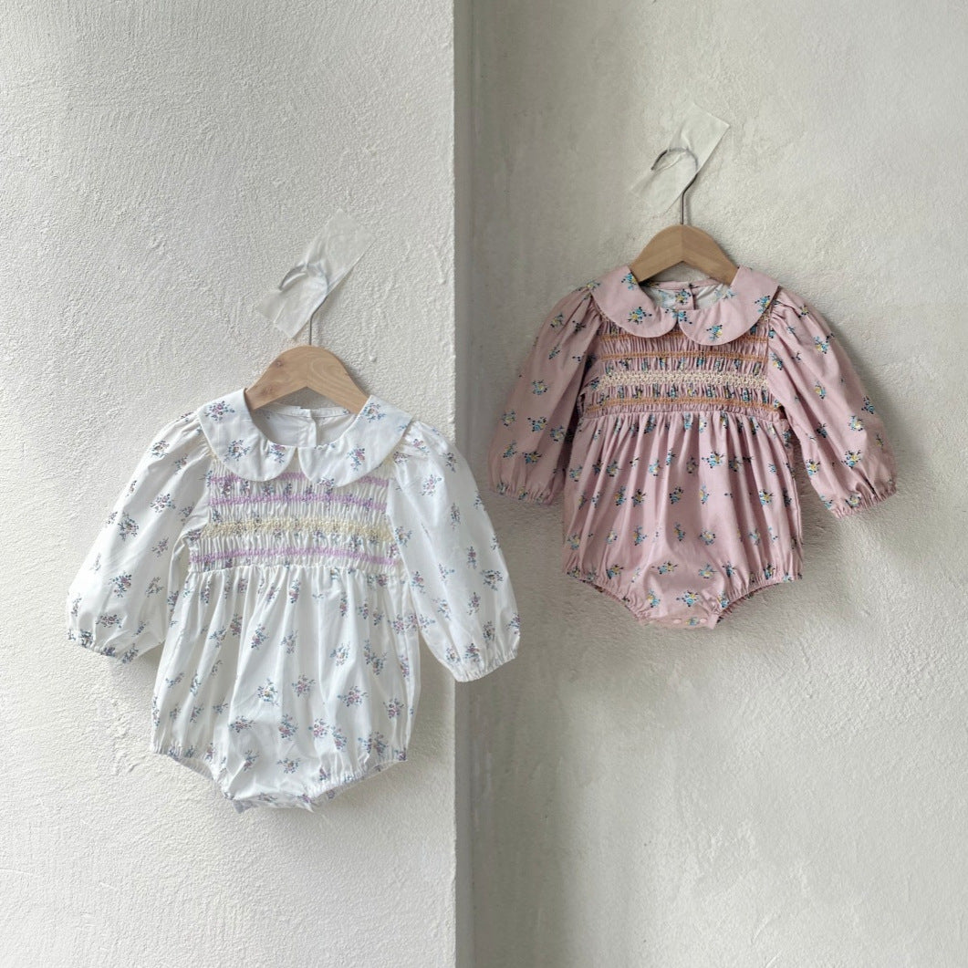 MyKids-USA® Autumn Floral Pattern Baby Kids Girls Princess Long Sleeves Bodysuit