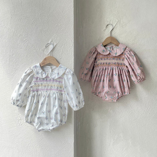 MyKids-USA® Autumn Floral Pattern Baby Kids Girls Princess Long Sleeves Bodysuit