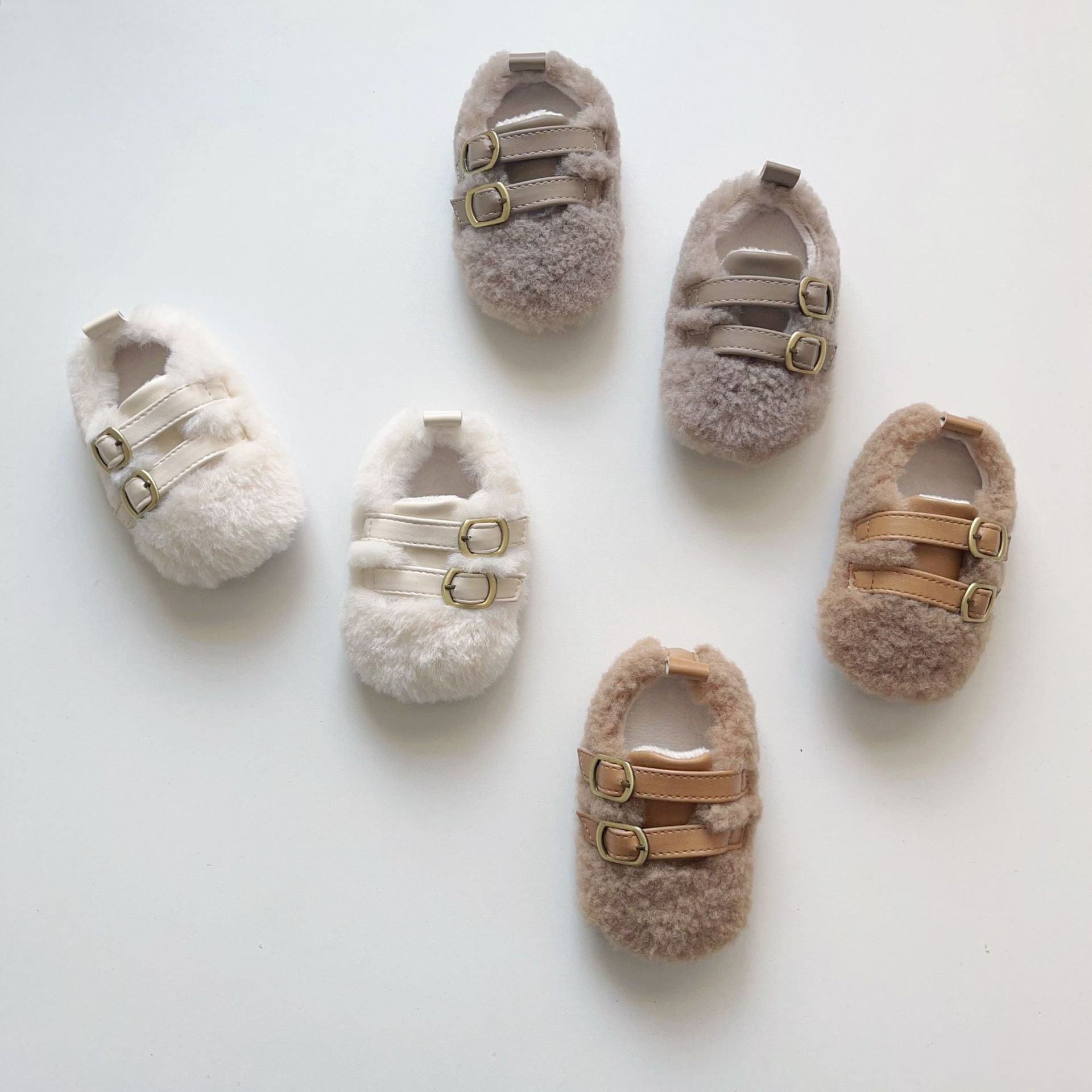 Winter Baby Girl Fashion Solid Color Fluffy Warm Toddler Soft-Sole Anti-slip Walking Shoes, MyKids-USA®, First Steps & Crawlers, MyKids-USA -  -  -  -  -  -  - 