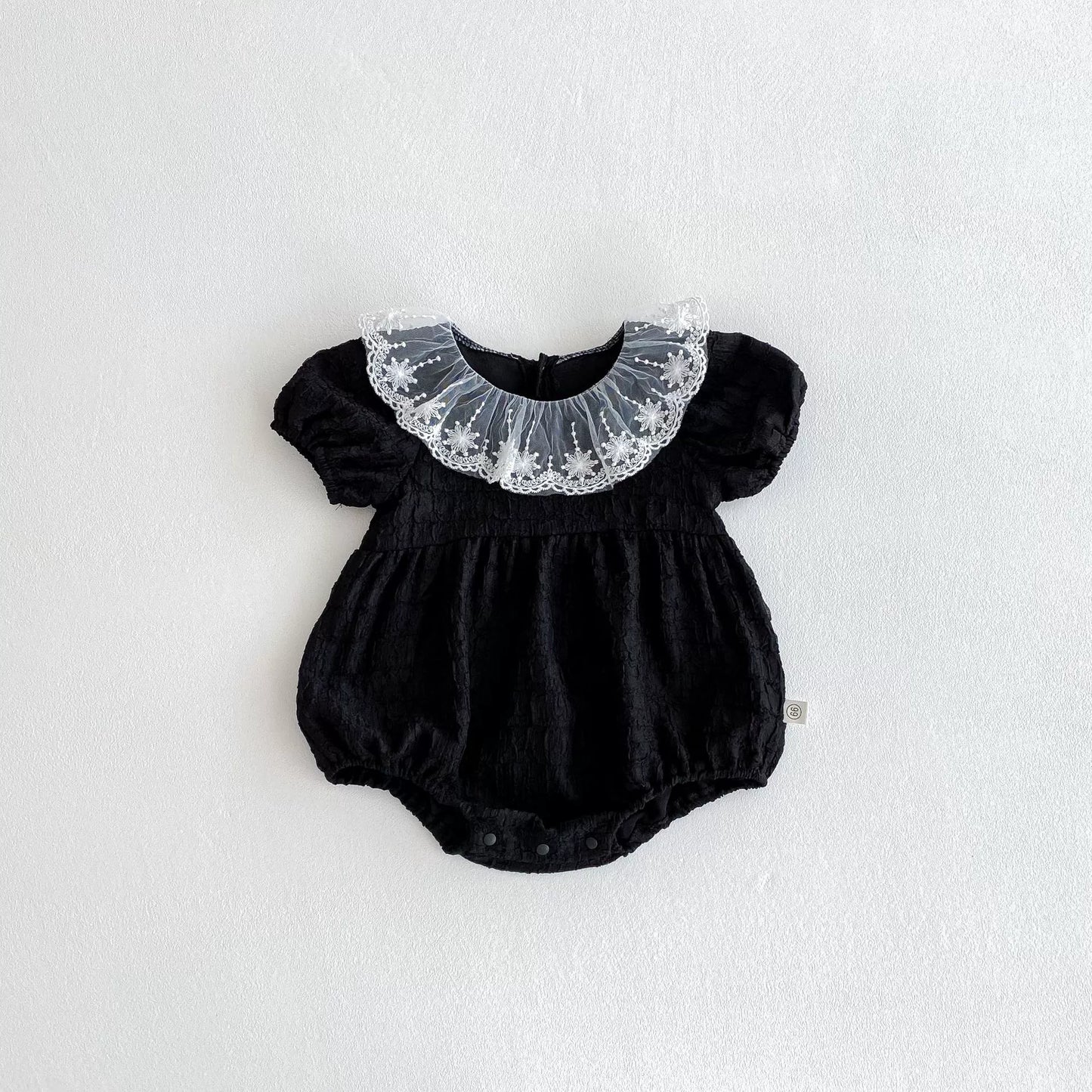 Summer Arrival Baby Girls Color Patchwork Tulle Design Collar Short Sleeves Onesies, MyKids-USA®, Baby One-Pieces, MyKids-USA -  -  -  -  -  -  - 