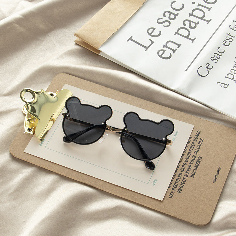 Girls Colorful Lenses Cartoon Frame Shape Fashion Sunglasses, MyKids-USA®, Sunglasses, MyKids-USA - Size/Age - Average Size (0-12Y) - Color - Black -  -  - JM2204292407-A