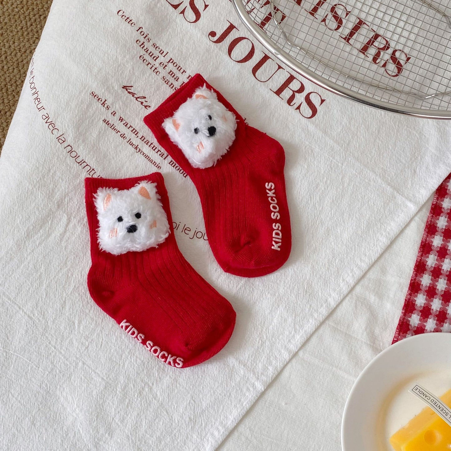 Autumn and Spring Baby Unisex Breathable Simple Cartoon Pattern Socks, MyKids-USA®, Baby & Toddler Socks & Tights, MyKids-USA - Size/Age - S (0-1Y) - Color - Red -  -  - TR2512062305-J.