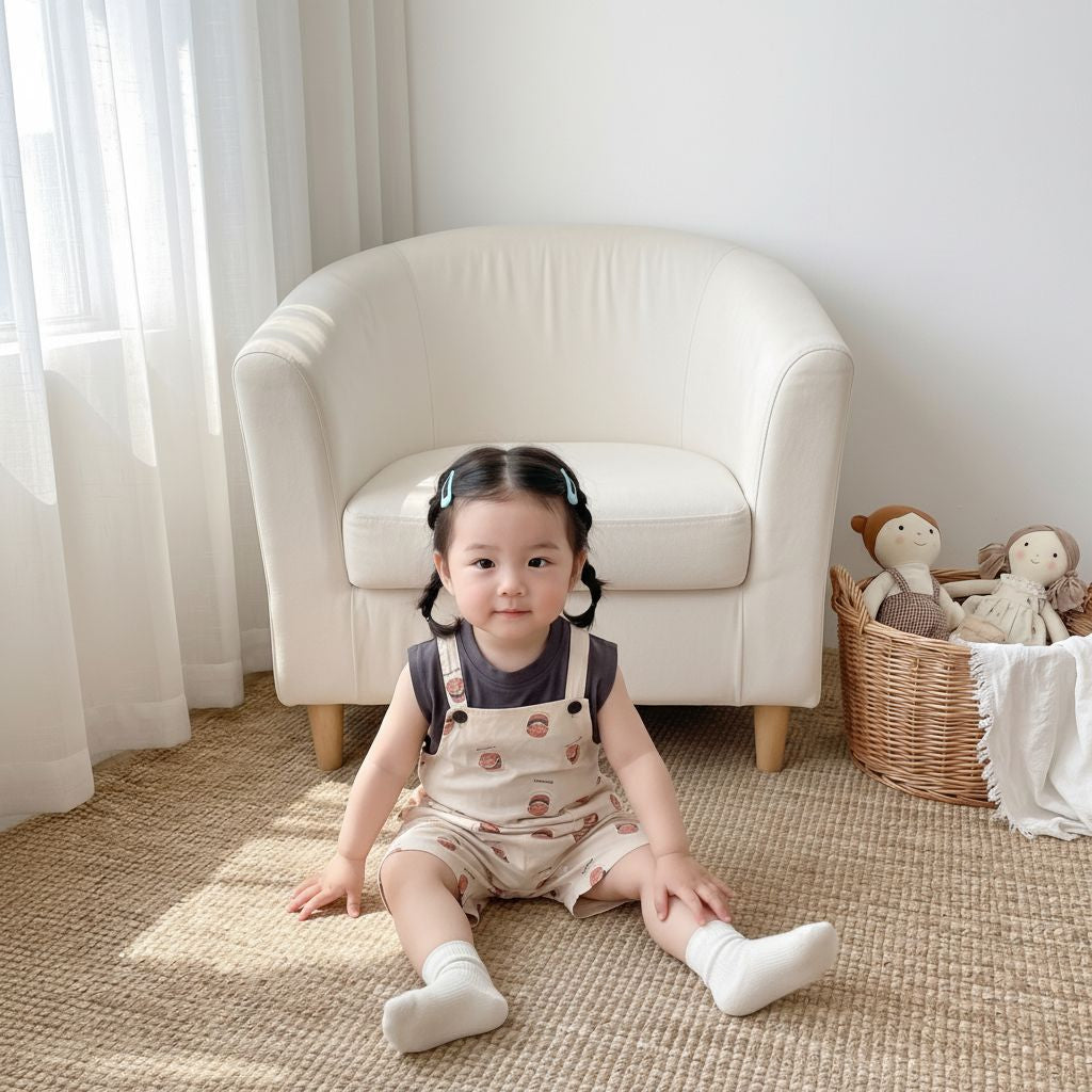 Arrival Summer Baby Kids Sleeveless Vest and Cartoon Overalls Clothing Set