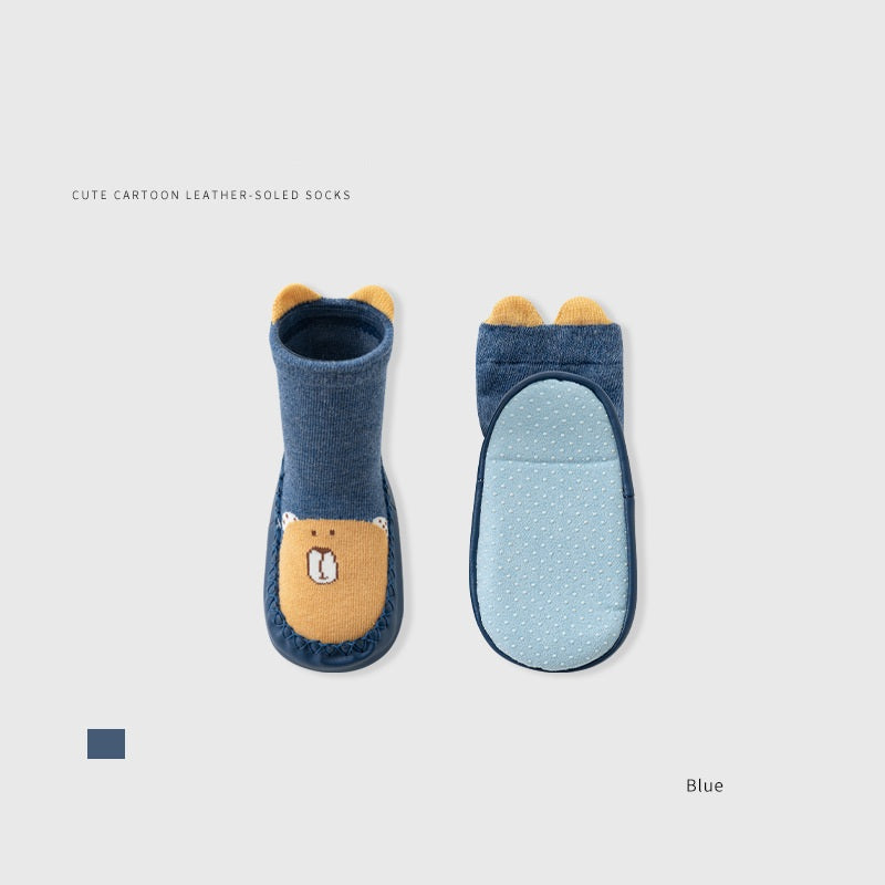 Arrival Autumn and Winter Toddler Walking Socks, Floor Shoe Socks, Cartoon Cute Baby Anti-slip Walking Shoes from 11cm, MyKids-USA®, First Steps & Crawlers, MyKids-USA - Size/Age - insole length 11.00 cm - Color - Blue -  -  - TR2511142312-A