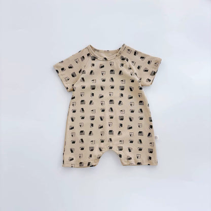 Summer Arrival Baby Unisex Geometric Pattern Short Sleeves Rompers, MyKids-USA®, Baby One-Pieces, MyKids-USA -  -  -  -  -  -  - 