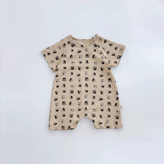 Summer Arrival Baby Unisex Geometric Pattern Short Sleeves Rompers, MyKids-USA®, Baby One-Pieces, MyKids-USA -  -  -  -  -  -  - .