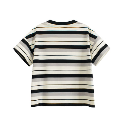 Summer Arrival Kids’ Striped Pattern T-shirt in European and American Style, MyKids-USA®, Baby & Toddler Tops, MyKids-USA -  -  -  -  -  -  - 