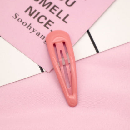 Collection of Cute Solid Color Hollow-out Hair Clips, MyKids-USA®, Hair Pins, Claws & Clips, MyKids-USA - Size/Age - Average Size (0-12Y） - Color - Light Pink -  -  - TR2604291500-D.