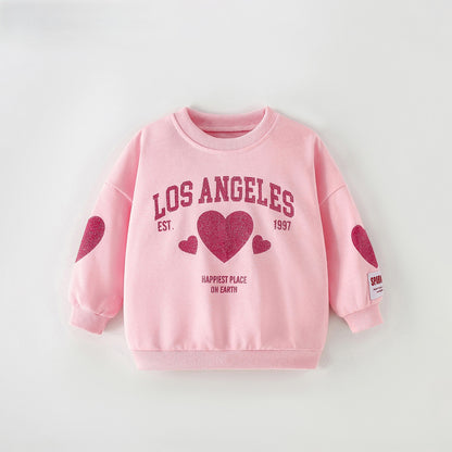 MyKids-USA® Spring and Autumn Baby Kids Girls Letters Pattern Long Sleeves Sweatshirt