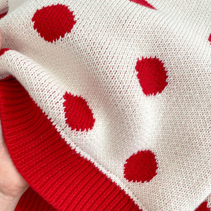 Pompom Design Velvet-In Top Combo Knitwear Pants In Sets