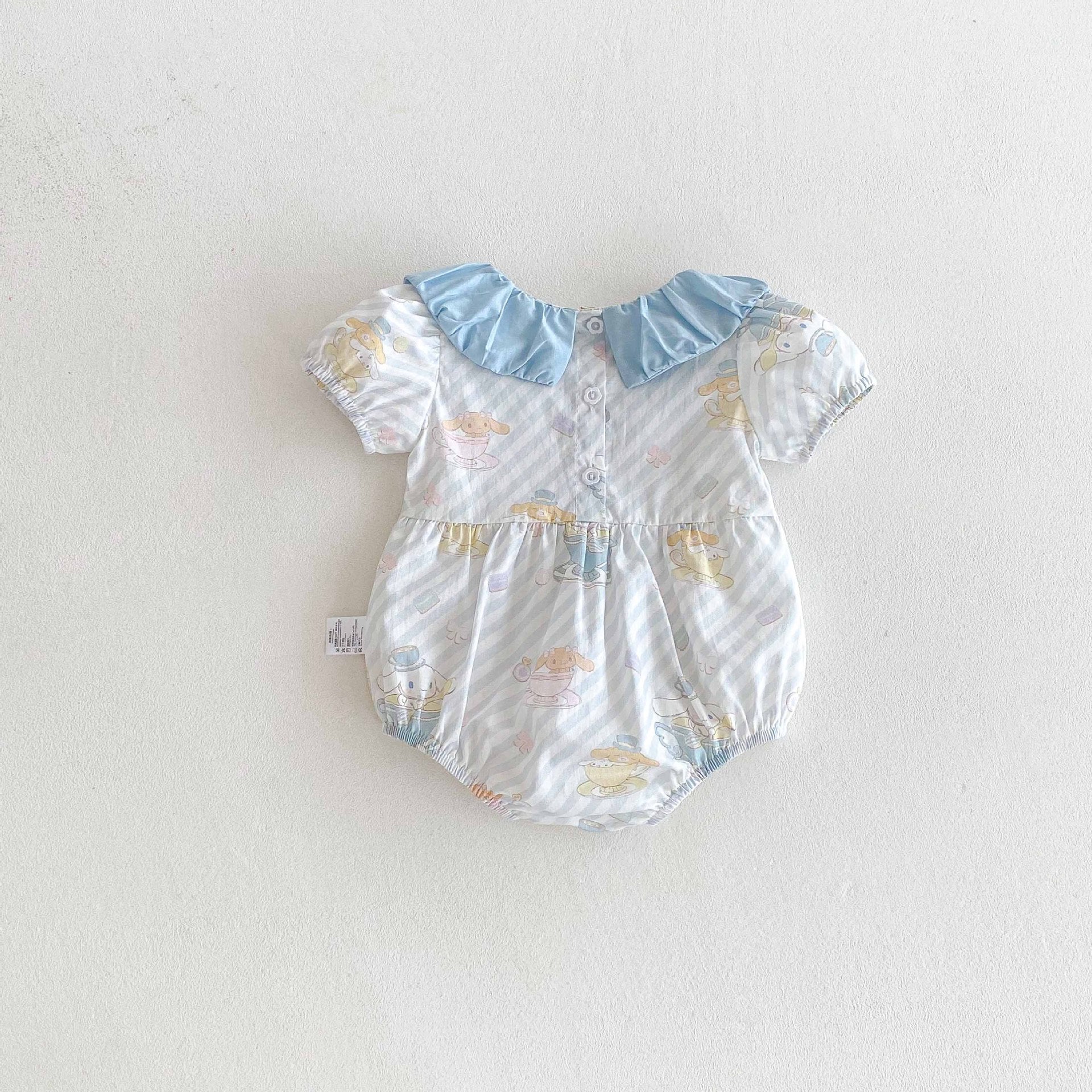 Summer Arrival Baby Girls Cute Cartoon Pattern Short Sleeves Striped Onesies, MyKids-USA®, Baby One-Pieces, MyKids-USA -  -  -  -  -  -  - 