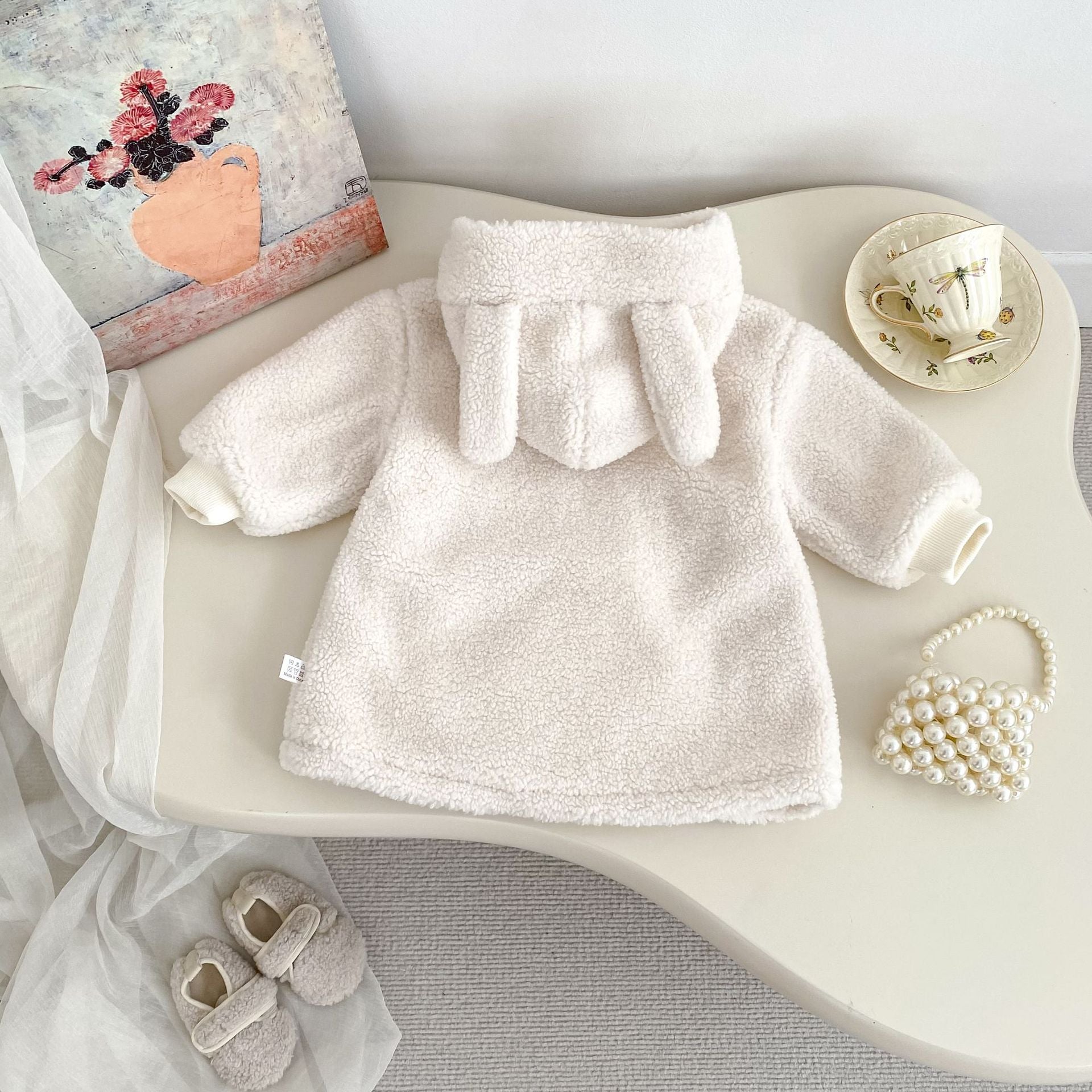 Winter Baby Kids Girls Long Sleeves Cartoon Pattern Fluffy Hoodies and Striped Pants Clothing Set, MyKids-USA®, Baby & Toddler Outfits, MyKids-USA -  -  -  -  -  -  - 