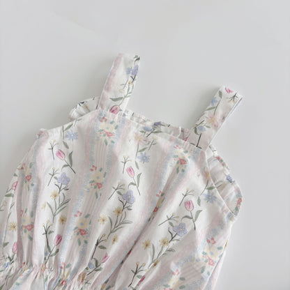 Summer Hot Selling Baby Girls Sleeveless Flowers Pattern Vest and Shorts Clothing Set, MyKids-USA®, Baby & Toddler Outfits, MyKids-USA -  -  -  -  -  -  - 