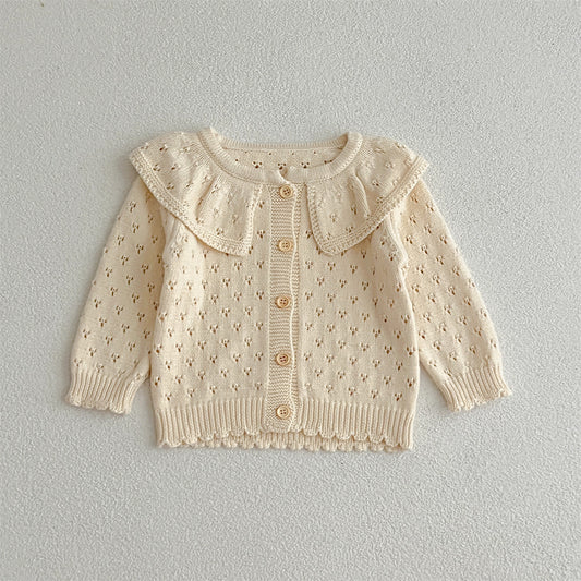 MyKids-USA® Baby Kids Girls Hollow-out Pattern Knitted Cardigan Sweater