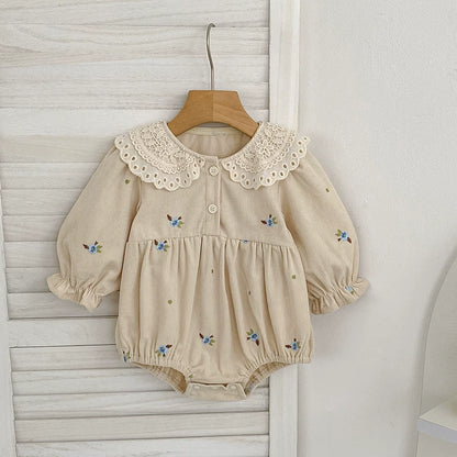 Autumn Hot Selling Baby Kids Girls Flowers Embroidered Pattern Long-sleeved Onesies and Dress – Princess Sister Matching Set, MyKids-USA®, Baby & Toddler Dresses, MyKids-USA - Size/Age - 66 (3-6M) - Color - Apricot -  -  - TR2510122242-A