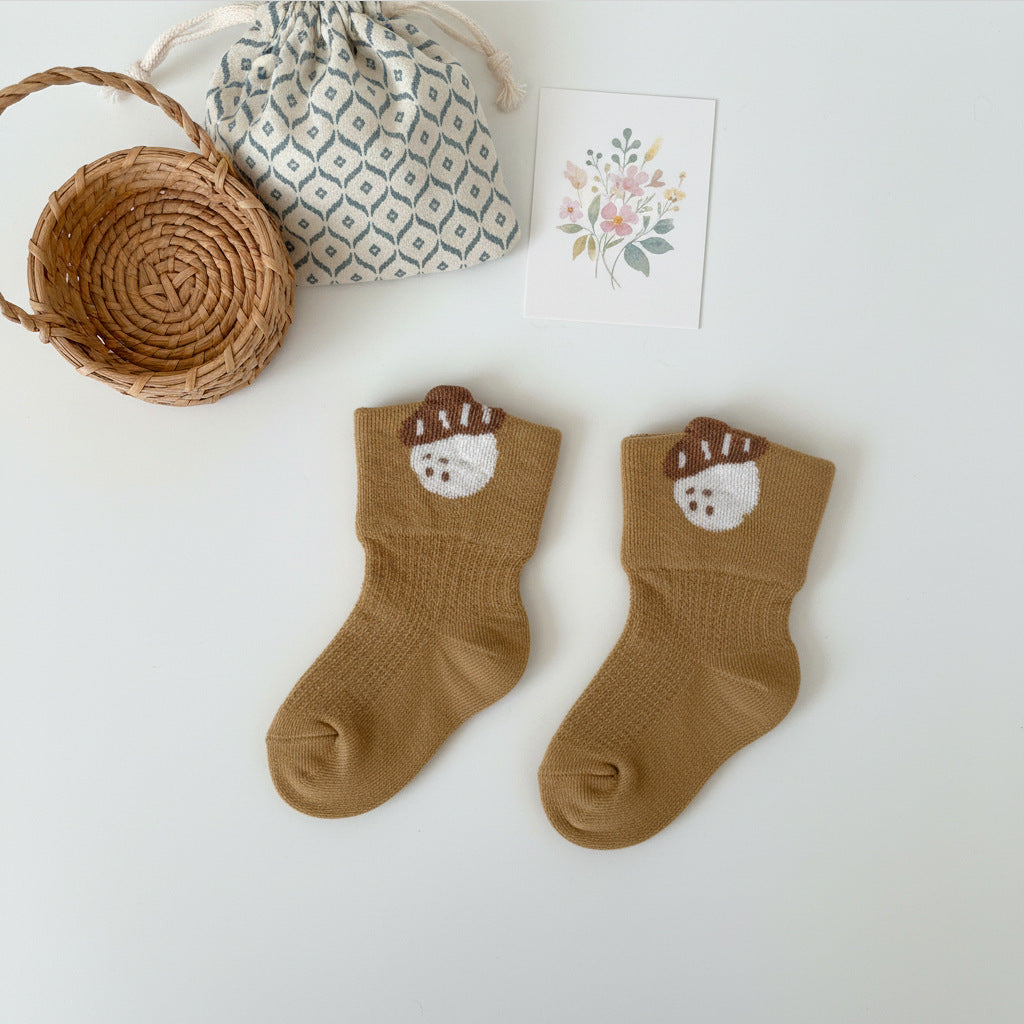 Autumn and Spring Baby Unisex Breathable Simple Animals Pattern Casual Socks