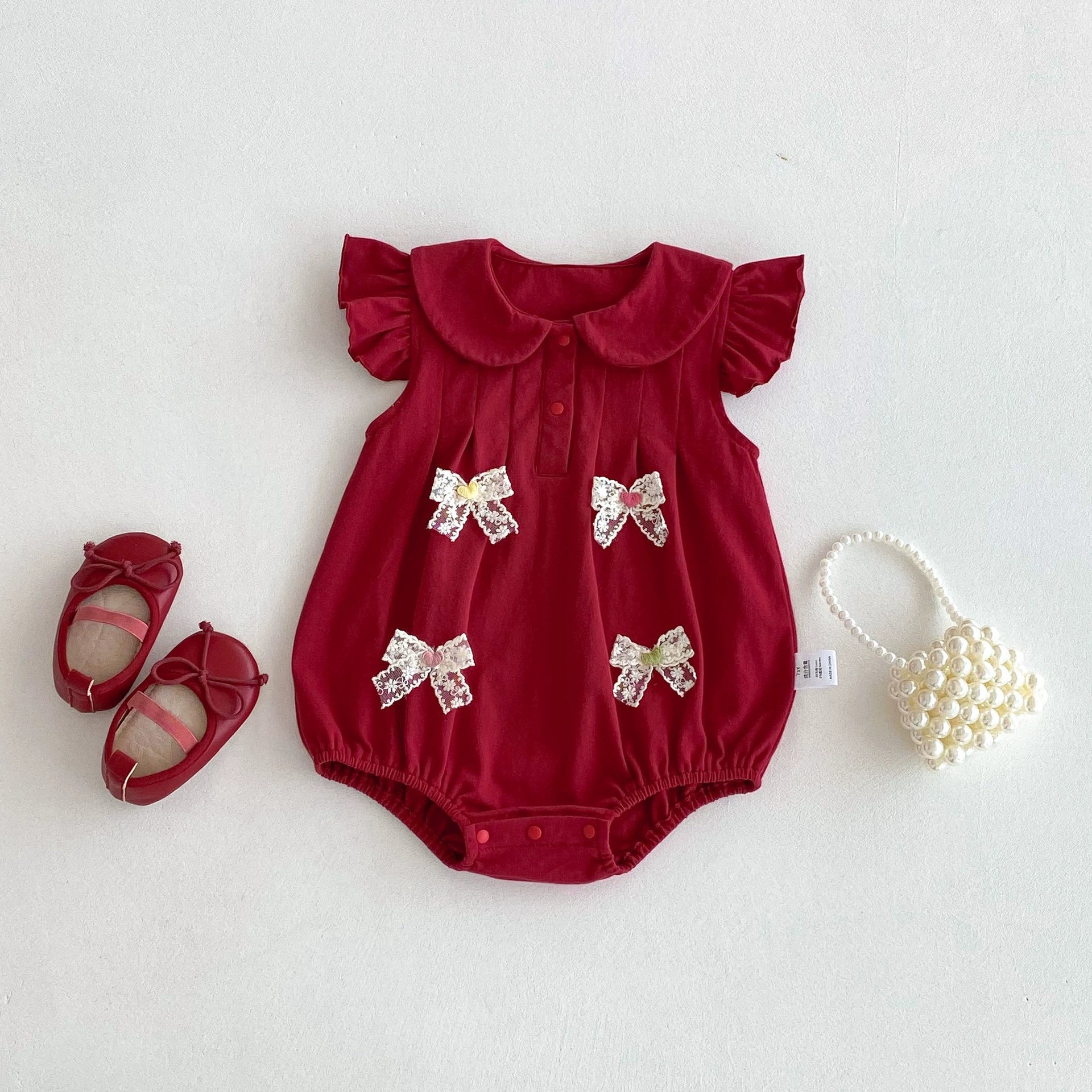 Summer Arrival Baby Girls Cute Fly Sleeves Butterfly-bows Decorated Onesies, MyKids-USA®, Baby One-Pieces, MyKids-USA -  -  -  -  -  -  - 