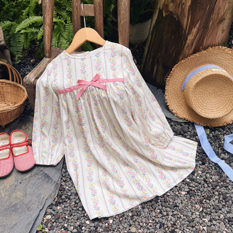 Arrival Baby Kids Girls Floral Pattern Long Sleeves Crew Neck Dress, MyKids-USA®, Baby & Toddler Dresses, MyKids-USA -  -  -  -  -  -  - 