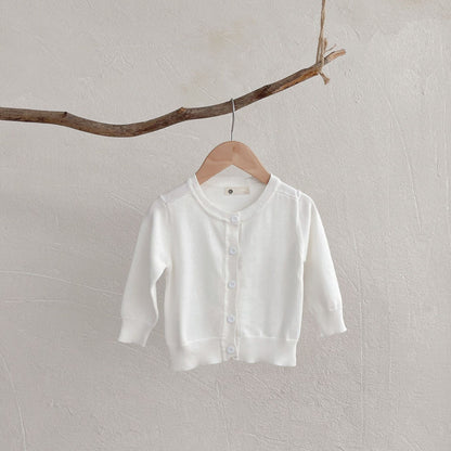 Arrival Summer Baby Kids Unisex Solid Color Knitted Thin Cardigan