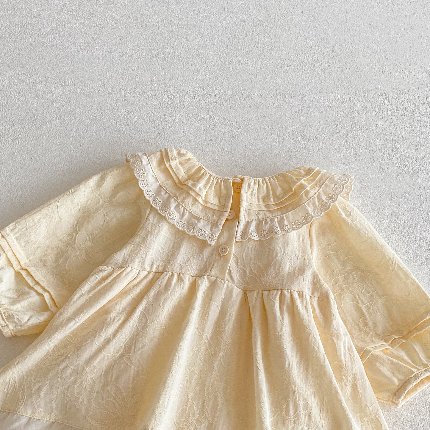 Autumn Arrival Baby Girls Long Sleeves Lace Trim Dress Design Onesies, MyKids-USA®, Baby & Toddler Dresses, MyKids-USA -  -  -  -  -  -  - 