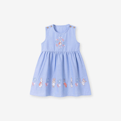 Summer Arrival Animals Cartoon Pattern Sleeveless Dress for Stylish Girls, MyKids-USA®, Baby & Toddler Dresses, MyKids-USA - Size/Age - 90 (12-24M) - Color - Light Blue -  -  - TR2504271646-A