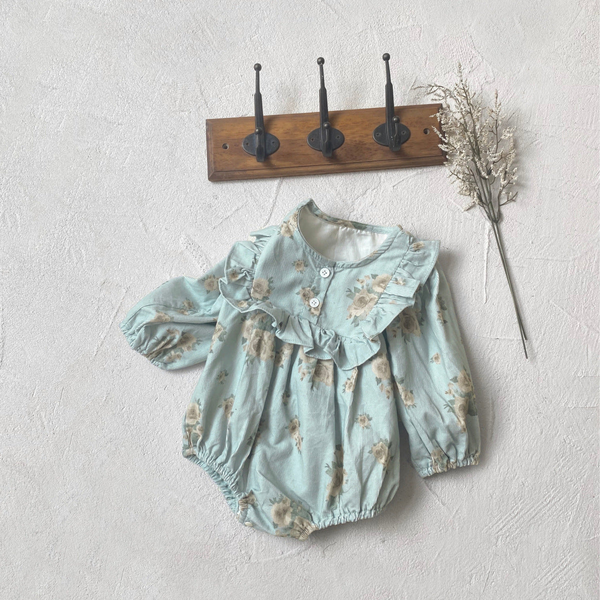 MyKids-USA® Autumn Arrival Flowers Pattern Baby Kids Girls Princess Long Sleeves Cute Bodysuit