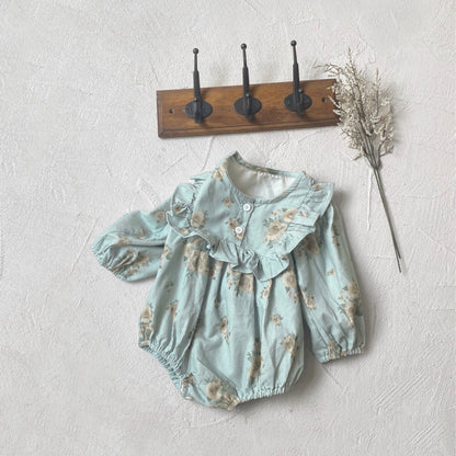MyKids-USA® Autumn Arrival Flowers Pattern Baby Kids Girls Princess Long Sleeves Cute Bodysuit