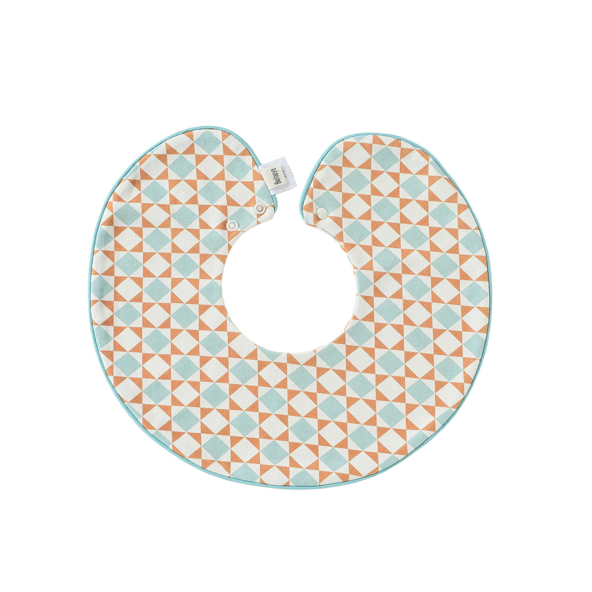 MyKids-USA® Adorable Geometric Pattern Snap-on Round Shaped Bib